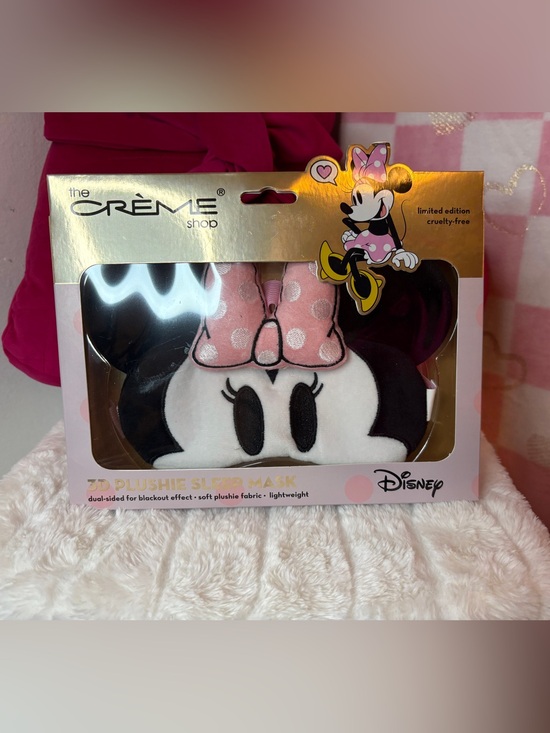 Disney Other - Disney Minnie Mouse Plush Sleep Mask - Pink, Black, White